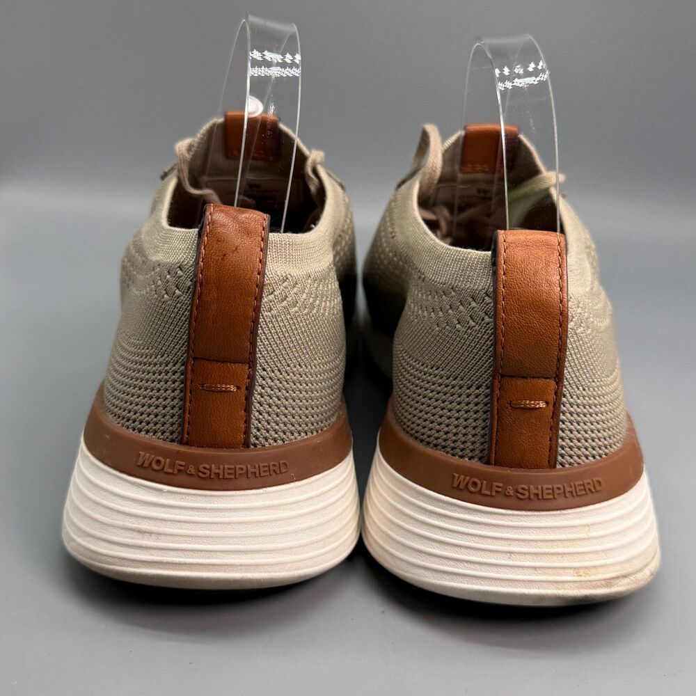Wolf & Shepherd SwiftKnit Men's 11 Desert Tan Mesh Low Derby Sneakers Shoes - Picture 4 of 8